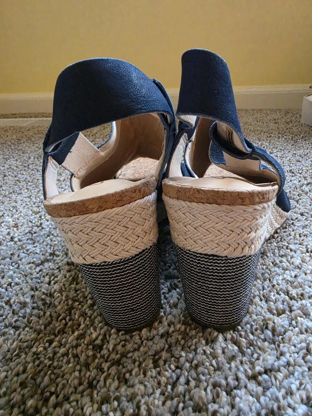 Clarks Navy Blue Wedge Slingback Espadrille